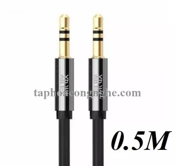 Ugreen 10723 0.5M màu Đen Cáp âm thanh 2 đầu 3.5mm dương dây dẹt AV119 30010723